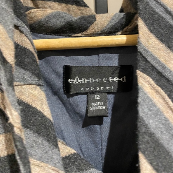 Connected Apparel striped textured dress - Picture 2 of 7